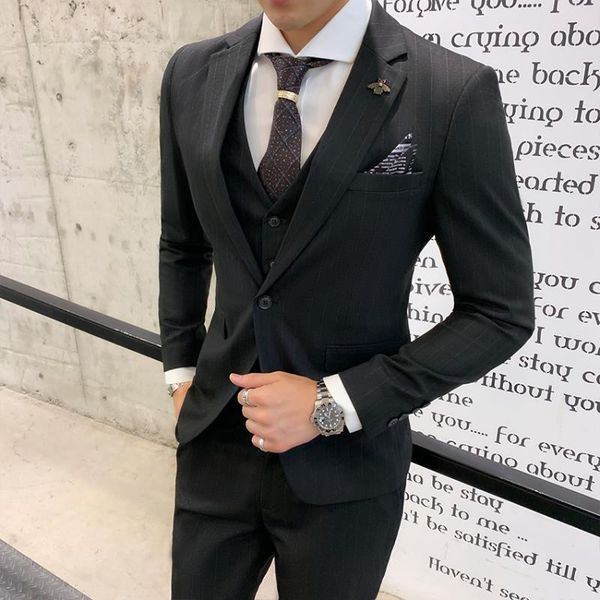 men's suits & blazers oimg suit three-piece professional formal wear business thin section slim man groom wedding dress, White;black
men's suits & blazers oimg suit three-piece professional formal wear business thin section slim man groom wedding dress, White;black