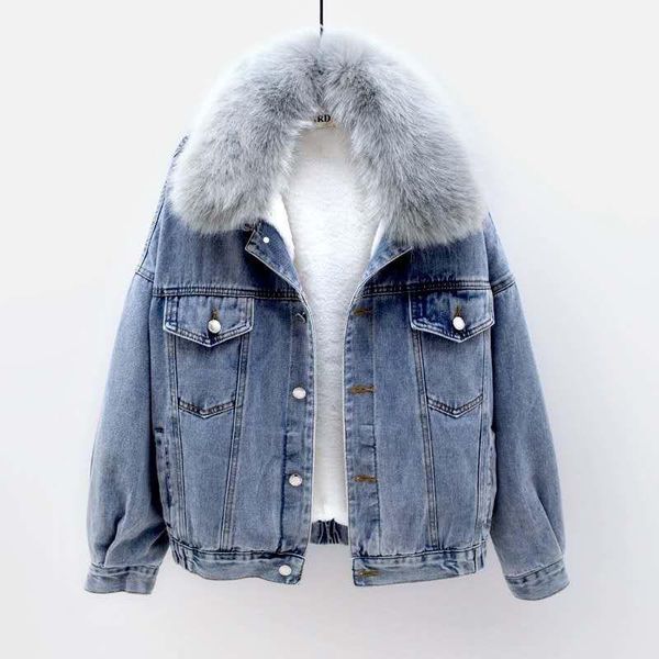 women's jackets fur collar denim jacket women thicken warm winter coats cotton padded detachable liner jean parka d111805, Black;brown
women's jackets fur collar denim jacket women thicken warm winter coats cotton padded detachable liner jean parka d111805, Black;brown