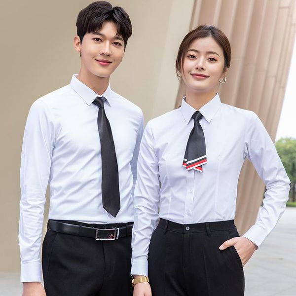 men's casual shirts bamboo fiber shirt high grade and women's same white long sleeve slim fit blue collar, White;black
men's casual shirts bamboo fiber shirt high grade and women's same white long sleeve slim fit blue collar, White;black