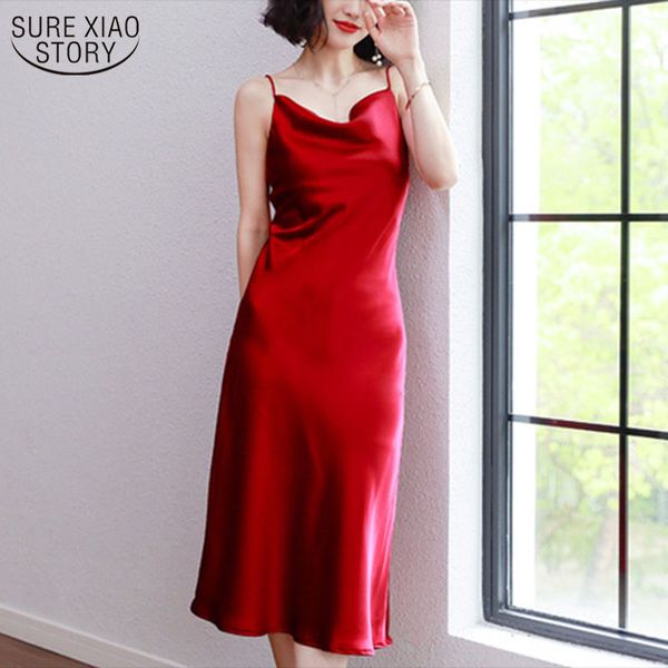 women's summer dresses midi satin women backless silk woman v neck spaghetti strap female vestido 13204 210508, Black;gray
women's summer dresses midi satin women backless silk woman v neck spaghetti strap female vestido 13204 210508, Black;gray