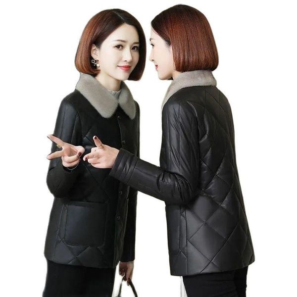 women's leather & faux female pu coat cotton jacket women korean loose short 2021 slim plus thicker fur collar thinner tide a710, Black
women's leather & faux female pu coat cotton jacket women korean loose short 2021 slim plus thicker fur collar thinner tide a710, Black