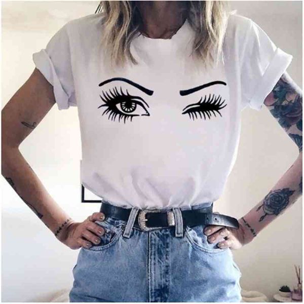 1990s female athetic print harajuku urzan interting artistic eyelash makeup t-shirt, kawaii women's t-shirt, White
1990s female athetic print harajuku urzan interting artistic eyelash makeup t-shirt, kawaii women's t-shirt, White