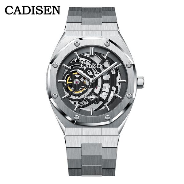 wristwatches cadisen mechanical watch 2021 arrival luxury for men automatic movement stainless strap business 100m waterproof 8183, Slivery;brown
wristwatches cadisen mechanical watch 2021 arrival luxury for men automatic movement stainless strap business 100m waterproof 8183, Slivery;brown