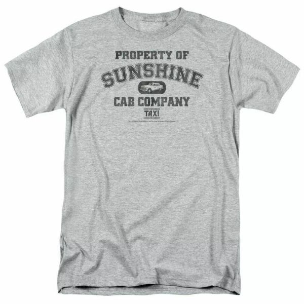 taxi property of sunshine cab t shirt mens licensed classic tv show sport gray, White;black 
taxi property of sunshine cab t shirt mens licensed classic tv show sport gray, White;black