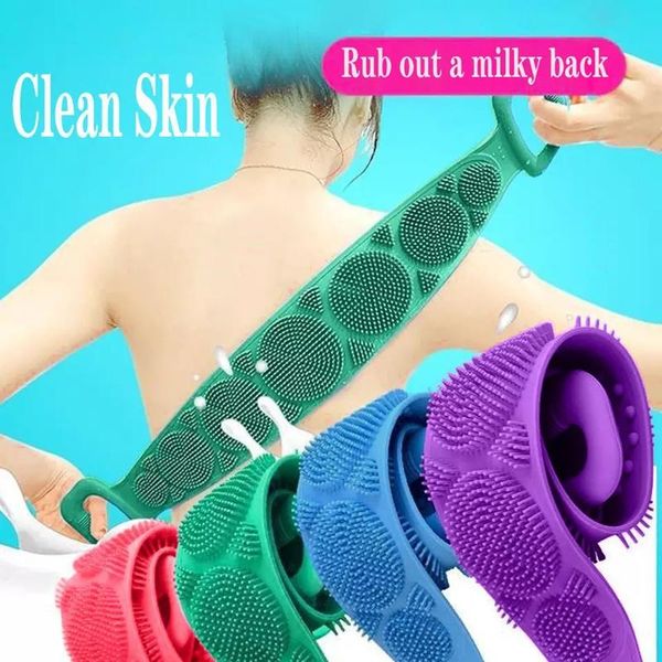 towel 60 cm silicone back bath shower wash body belt brush exfoliating scrubber tool
towel 60 cm silicone back bath shower wash body belt brush exfoliating scrubber tool