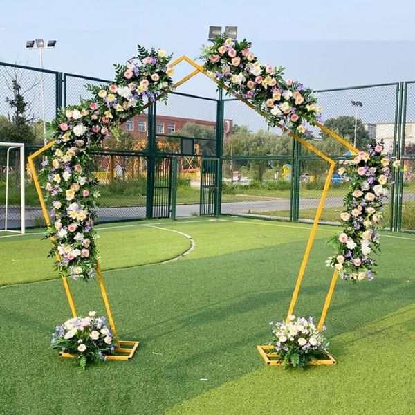 party decoration background wedding props iron art pentagonal frame outdoor flower arrangement shape diamond arches
party decoration background wedding props iron art pentagonal frame outdoor flower arrangement shape diamond arches