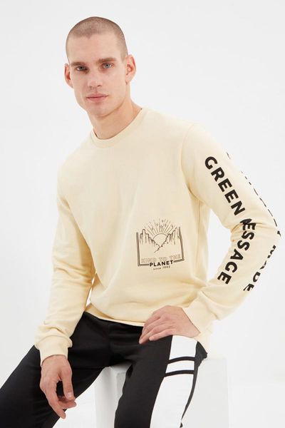 men's hoodies & sweatshirts trendyol male 100 organic cotton regular fit sweatshirt tmnaw22sw1039, Black
men's hoodies & sweatshirts trendyol male 100 organic cotton regular fit sweatshirt tmnaw22sw1039, Black