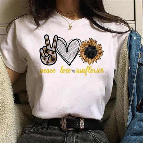 peace love sunshine print women t shirts sunflower girl harajuku casual white summer female tees
peace love sunshine print women t shirts sunflower girl harajuku casual white summer female tees