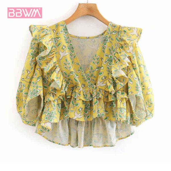 harajuku loose and slim wild french print ruffled yellow middle sleeve chic women's shirt v-neck exposed female 210507, White
harajuku loose and slim wild french print ruffled yellow middle sleeve chic women's shirt v-neck exposed female 210507, White