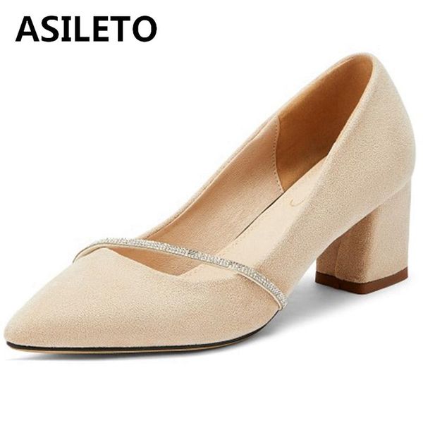 dress shoes asileto spring autumn ladies elegant pumps pointed toe 6cm square heels flock slip on rhinestone big size 33-48 leisure s1840, Black
dress shoes asileto spring autumn ladies elegant pumps pointed toe 6cm square heels flock slip on rhinestone big size 33-48 leisure s1840, Black