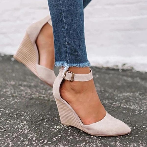 sandals wedges women summer fashion buckle solid pointed sweet casual office party wedding shoes plus size 34-43 ladies, Black
sandals wedges women summer fashion buckle solid pointed sweet casual office party wedding shoes plus size 34-43 ladies, Black