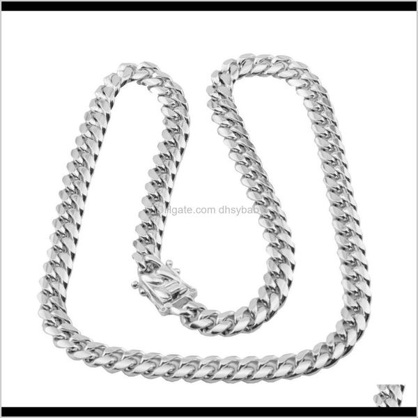 chains & pendants drop delivery 2021 miami cuban link chain necklace men hip hop gold sier stainless steel jewelry necklaces d1h, Silver
chains & pendants drop delivery 2021 miami cuban link chain necklace men hip hop gold sier stainless steel jewelry necklaces d1h, Silver