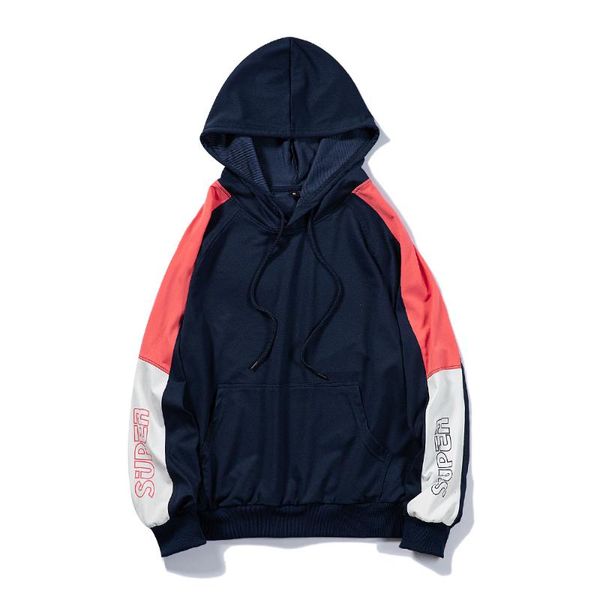 men's hoodies & sweatshirts trend autumn long-sleeved color-blocking pullover with hooded sweater all-match custom personalized printed, Black
men's hoodies & sweatshirts trend autumn long-sleeved color-blocking pullover with hooded sweater all-match custom personalized printed, Black