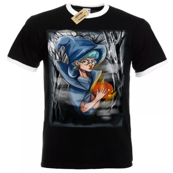 pumpkin queen t-shirt witch gothic woods halloween mens ringer, White;black
pumpkin queen t-shirt witch gothic woods halloween mens ringer, White;black
