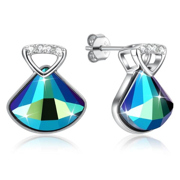 stud 925 sterling silver jewelry cute blue austria crystal stonel earrings for women fashion pure shell studs., Golden;silver
stud 925 sterling silver jewelry cute blue austria crystal stonel earrings for women fashion pure shell studs., Golden;silver