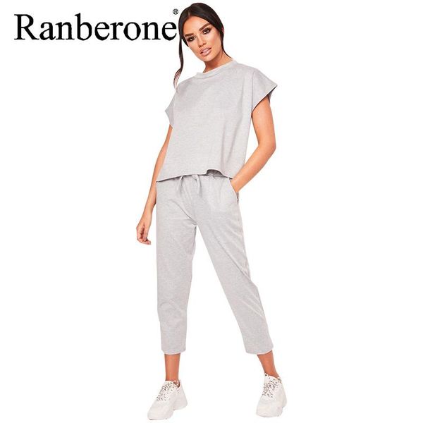 gym clothing ranberone two piece casual suit tracksuit women round neck short sleeve + loose trousers 2021 fashion elegant solid sets, White;black
gym clothing ranberone two piece casual suit tracksuit women round neck short sleeve + loose trousers 2021 fashion elegant solid sets, White;black