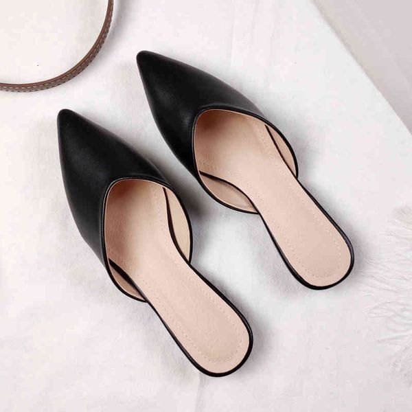 slippers designers spring and summer new faux leather women's flat sandals with pointed toes fashion trend slippers wd4o, Black
slippers designers spring and summer new faux leather women's flat sandals with pointed toes fashion trend slippers wd4o, Black