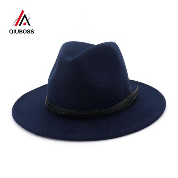 fashion handmade leather belt decor wool felt jazz fedora hats men women flat brim trilby panama gambler hat cap wide, Blue;gray
fashion handmade leather belt decor wool felt jazz fedora hats men women flat brim trilby panama gambler hat cap wide, Blue;gray