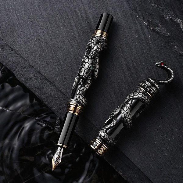 fountain pens luxury metal jinhao cobra emboss pen gun gray glasses snake stationery office supplies
fountain pens luxury metal jinhao cobra emboss pen gun gray glasses snake stationery office supplies