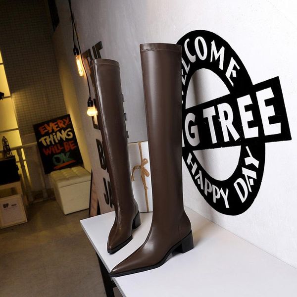 boots fashion simple thick heel pointed nightclub knee overknee autumn designer girls women shoes, Black
boots fashion simple thick heel pointed nightclub knee overknee autumn designer girls women shoes, Black