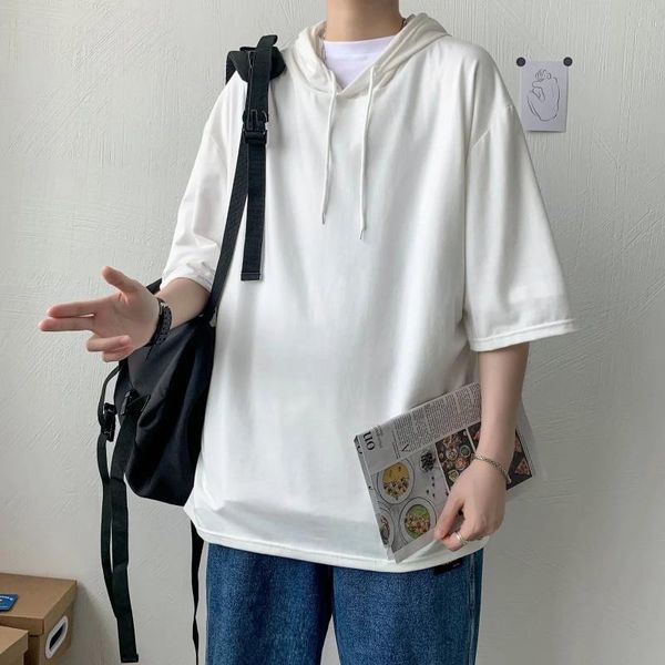men's hoodies & sweatshirts 2021summer sleeve hoodie male korean version trend loose hooded five-quarter students versatile half female, Black
men's hoodies & sweatshirts 2021summer sleeve hoodie male korean version trend loose hooded five-quarter students versatile half female, Black