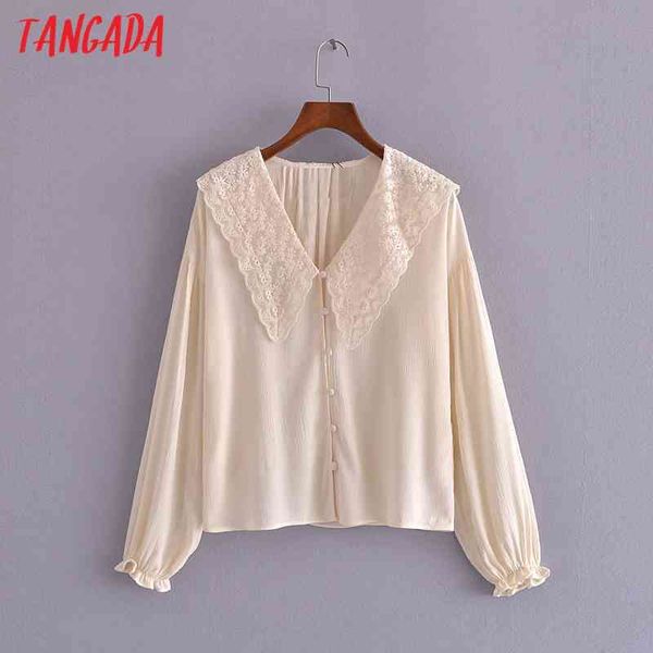 women retro lace oversized collar romantic blouse long sleeve chic female shirt 3h189 210416, White
women retro lace oversized collar romantic blouse long sleeve chic female shirt 3h189 210416, White