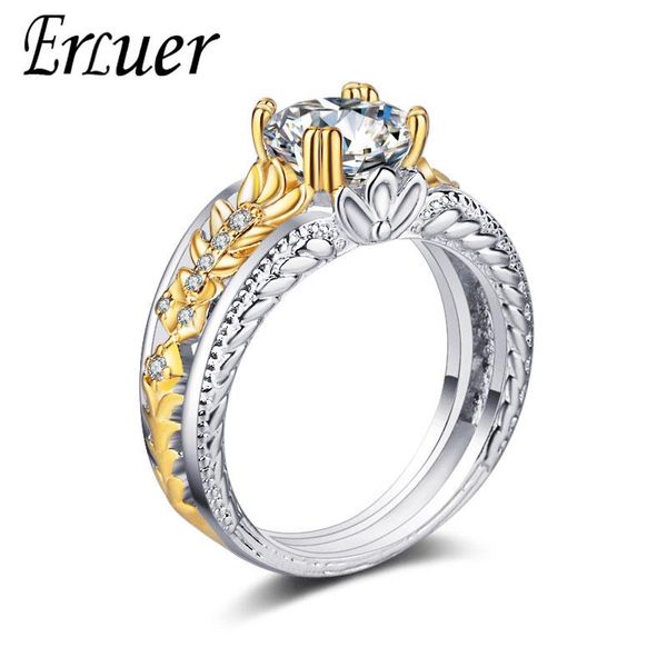 wedding rings erluer brand jewelry for women fashion gold color crystal cz zircon finger ring girls flower bague gift, Slivery;golden
wedding rings erluer brand jewelry for women fashion gold color crystal cz zircon finger ring girls flower bague gift, Slivery;golden