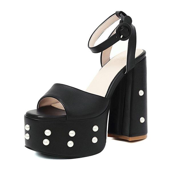 summer women's sandals pu pearl platform square heel straight buckle party street fashion women shoes black green
summer women's sandals pu pearl platform square heel straight buckle party street fashion women shoes black green