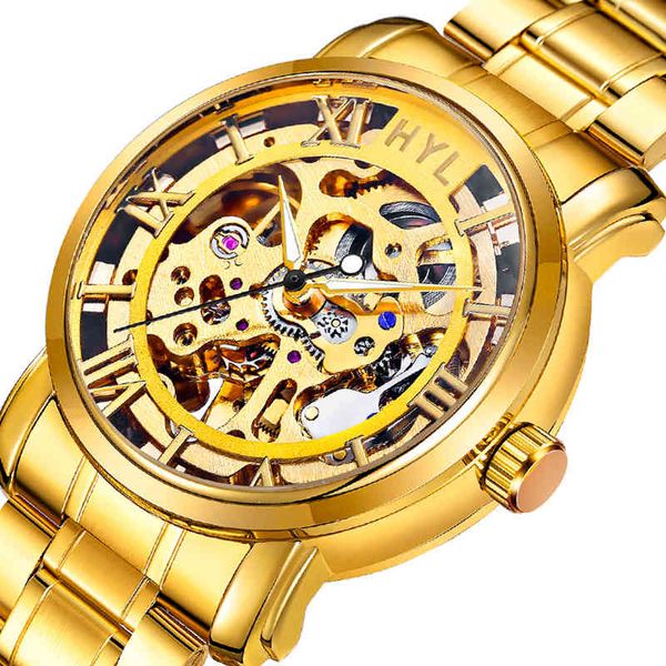 automatic man's hollowing machine watch vibrato tiktok stainless steel band male watch, Slivery;brown
automatic man's hollowing machine watch vibrato tiktok stainless steel band male watch, Slivery;brown