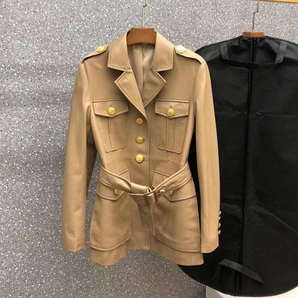 women's leather & faux female's coat spring 2021 fashion import genuine jacket regular length single breasted slim style size s, Black
women's leather & faux female's coat spring 2021 fashion import genuine jacket regular length single breasted slim style size s, Black