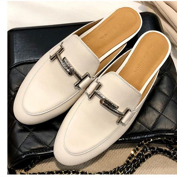 slippers leather women's shoes fashionable sandals package toe euramerican 34-40, Black
slippers leather women's shoes fashionable sandals package toe euramerican 34-40, Black