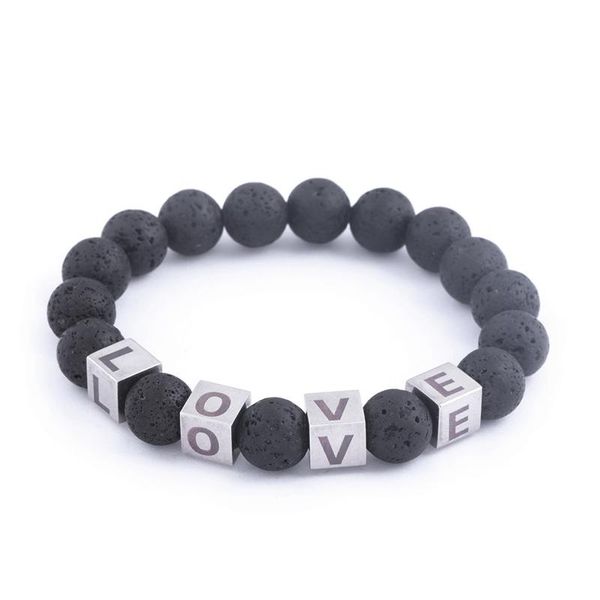 beaded, strands summer beach round bead bracelet moon surface potholes letters love men's jewelry, Black
beaded, strands summer beach round bead bracelet moon surface potholes letters love men's jewelry, Black
