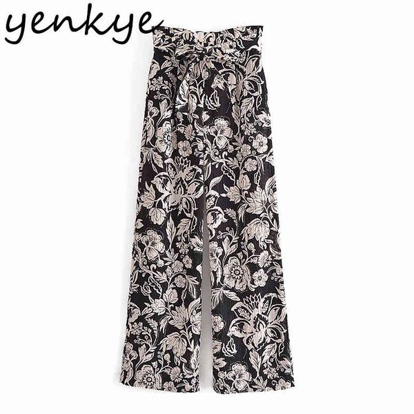 spring women vintage floral print pants female belt high waist casual trousers pantalones de mujer 210430, Black;white
spring women vintage floral print pants female belt high waist casual trousers pantalones de mujer 210430, Black;white