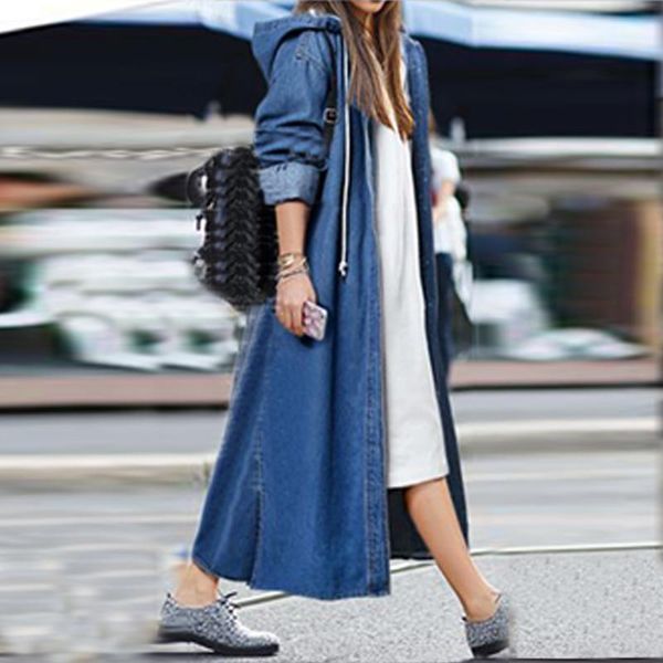 women's jackets 2021 trench solid color autumn women denim jacket casual long jean winter washed jeans coat female outwear streetwear, Black;brown
women's jackets 2021 trench solid color autumn women denim jacket casual long jean winter washed jeans coat female outwear streetwear, Black;brown
