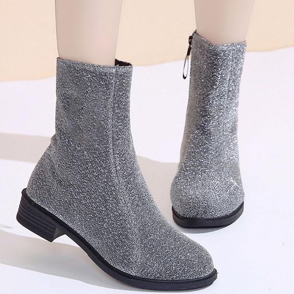 boots women socks fashion slip-on bling chunky square heels knee-high suede stretch fabric shoes woman winter, Black
boots women socks fashion slip-on bling chunky square heels knee-high suede stretch fabric shoes woman winter, Black