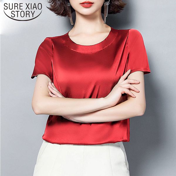 summer plus size 4xl solid women shirts silk blouse for short sleeve casual loose o neck 9160 50 210508, White
summer plus size 4xl solid women shirts silk blouse for short sleeve casual loose o neck 9160 50 210508, White
