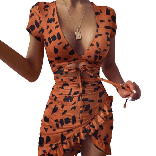 casual dresses women summer irregular dress hollow out tie up leoaprd foral short sleeve deep v-neck ruffles mini slim bodycon club, Black;gray
casual dresses women summer irregular dress hollow out tie up leoaprd foral short sleeve deep v-neck ruffles mini slim bodycon club, Black;gray