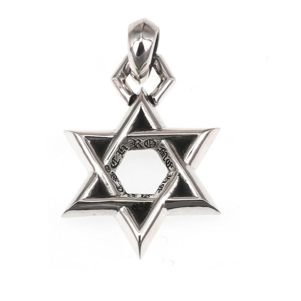 s925 haiyunda ch cro pendant sier six pointed star men's and women's punk hip hop brand necklace, Silver
s925 haiyunda ch cro pendant sier six pointed star men's and women's punk hip hop brand necklace, Silver