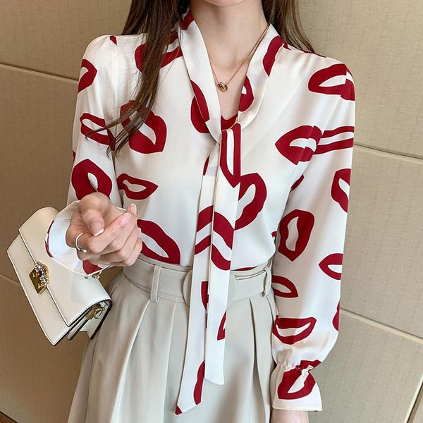 women's blouses & shirts pullover feminina blusas mujer de moda 2021 spring style korean printed lantern sleeve v neck chiffon shirt wo, White
women's blouses & shirts pullover feminina blusas mujer de moda 2021 spring style korean printed lantern sleeve v neck chiffon shirt wo, White