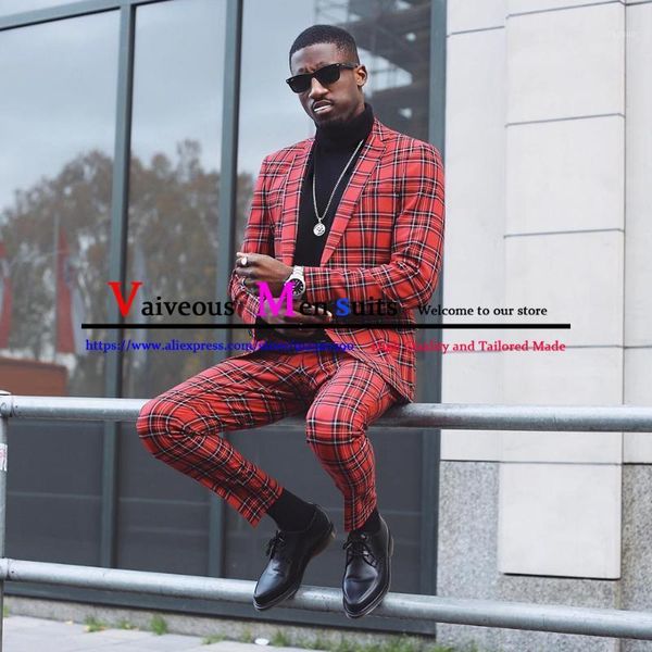 men's suits & blazers red plaid men 2 piece jacket pants sets male classic business casual blazer slim wedding groom tuxedo smoking mas, White;black
men's suits & blazers red plaid men 2 piece jacket pants sets male classic business casual blazer slim wedding groom tuxedo smoking mas, White;black