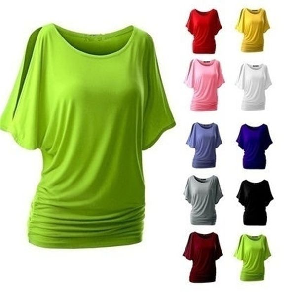 new summer women 10 colors bat sleeve t-shirt loose solid color round neck short sleeve ladies fasion blouse plus size s-xxl, White
new summer women 10 colors bat sleeve t-shirt loose solid color round neck short sleeve ladies fasion blouse plus size s-xxl, White