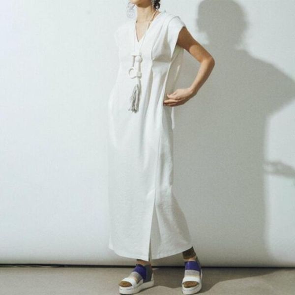 ethnic clothing japanese style korean fashion loose casual simplicity solid color v-neck sleeveless split fork backless women's dress, Red
ethnic clothing japanese style korean fashion loose casual simplicity solid color v-neck sleeveless split fork backless women's dress, Red