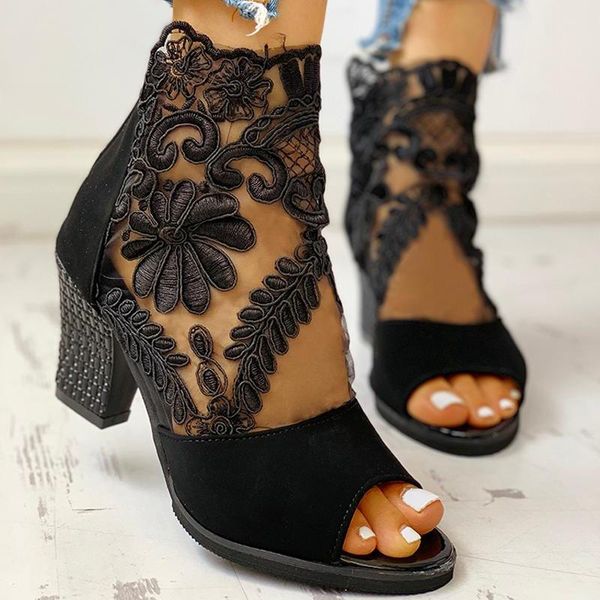dress shoes high heels women sandals summer classics casual lace mesh ladies open toe ankle strap hollow female breathable, Black
dress shoes high heels women sandals summer classics casual lace mesh ladies open toe ankle strap hollow female breathable, Black