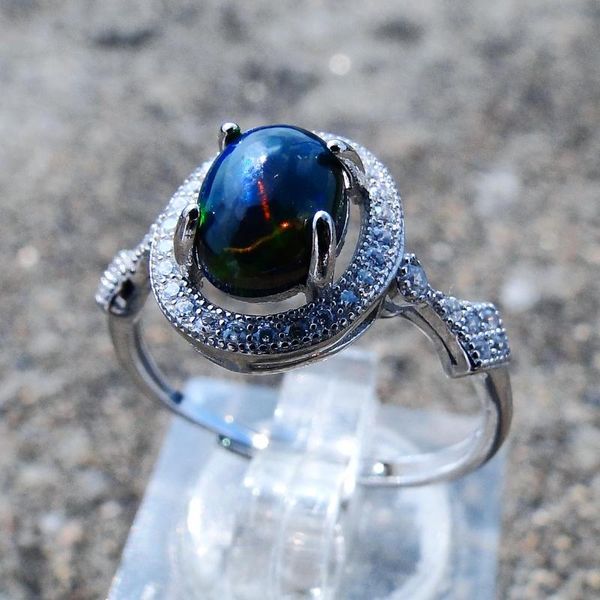 cluster rings 925 sterling silver ethiopia natural black opal ring engagement wedding women jewelry gift, Golden;silver
cluster rings 925 sterling silver ethiopia natural black opal ring engagement wedding women jewelry gift, Golden;silver