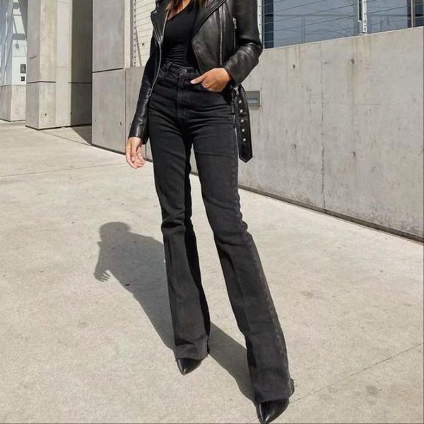 women's jeans korean fashion woman high waist vintage flare denim trousers streetwear bell bottom mom black pants punk, Blue
women's jeans korean fashion woman high waist vintage flare denim trousers streetwear bell bottom mom black pants punk, Blue