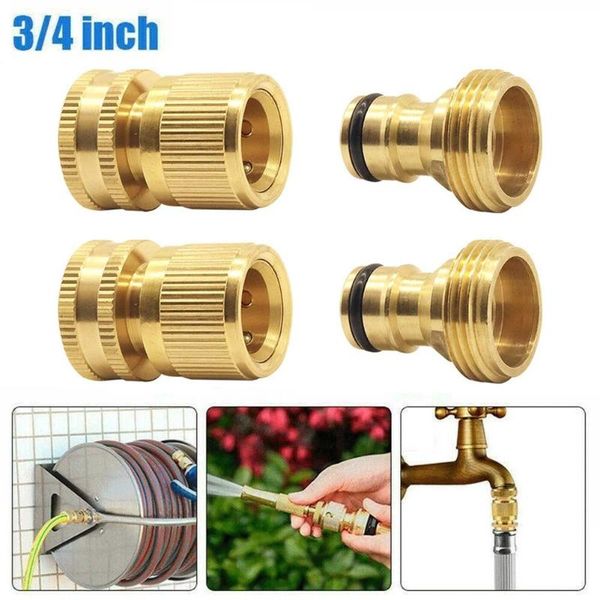 watering equipments 2pair standard 3/4"ght water hose quick connector garden hoses connectors fit brass male female connect fitting