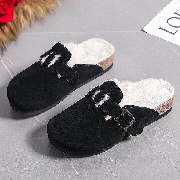 winter womens slippers pumps slip on plush warm slides round toe belt female autumn casual flip flops platform fur, Black
winter womens slippers pumps slip on plush warm slides round toe belt female autumn casual flip flops platform fur, Black