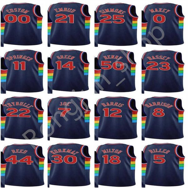 2021-22 printed men basketball ben simmons joel embiid tobias harris tyrese maxey aaron henry 75th anniversary diamond jerseys quality, Black;red
2021-22 printed men basketball ben simmons joel embiid tobias harris tyrese maxey aaron henry 75th anniversary diamond jerseys quality, Black;red