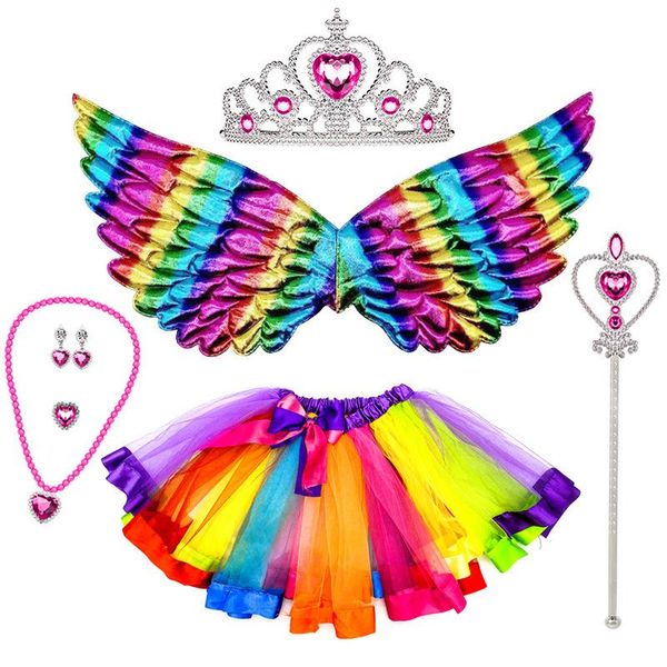 party favor girls princess costume set wing crown fairys wands earrrings necklace braids for kids halloween cosplay dress up props
party favor girls princess costume set wing crown fairys wands earrrings necklace braids for kids halloween cosplay dress up props