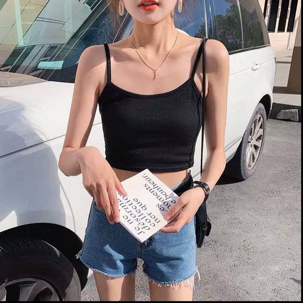 women cami vest cool crop club high street casual camis solid summer tank female femme streetwear sleeveless, White
women cami vest cool crop club high street casual camis solid summer tank female femme streetwear sleeveless, White